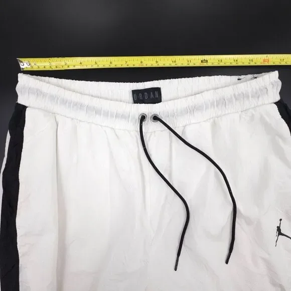 NIKE Jordan JSW DIAMOND TRACK PANT White Black Nylon Sweatpant Athleisure Sporty